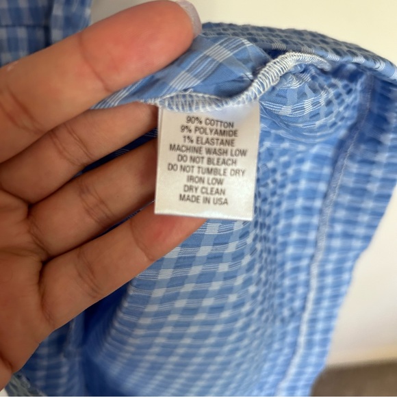 PEARL BY LELA ROSE Seersucker Belted Romper 16 - Picture 13 of 14